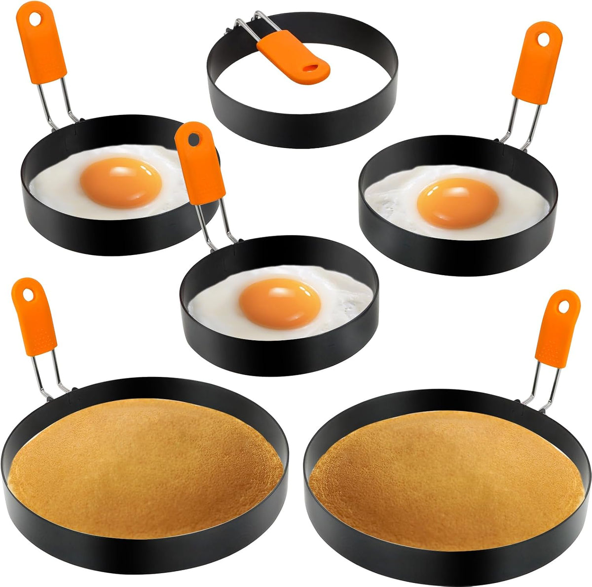 Egg Ring Pancake Ring Set 6 Pcs Stainless Steel