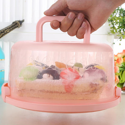 Round Cake Carrier With Lid And Handle, Cake Storage Container, Dome Reusable Airtight Case Transparent For Bakery Wedding Party Display, Food Grade PP, Dishwasher Safe