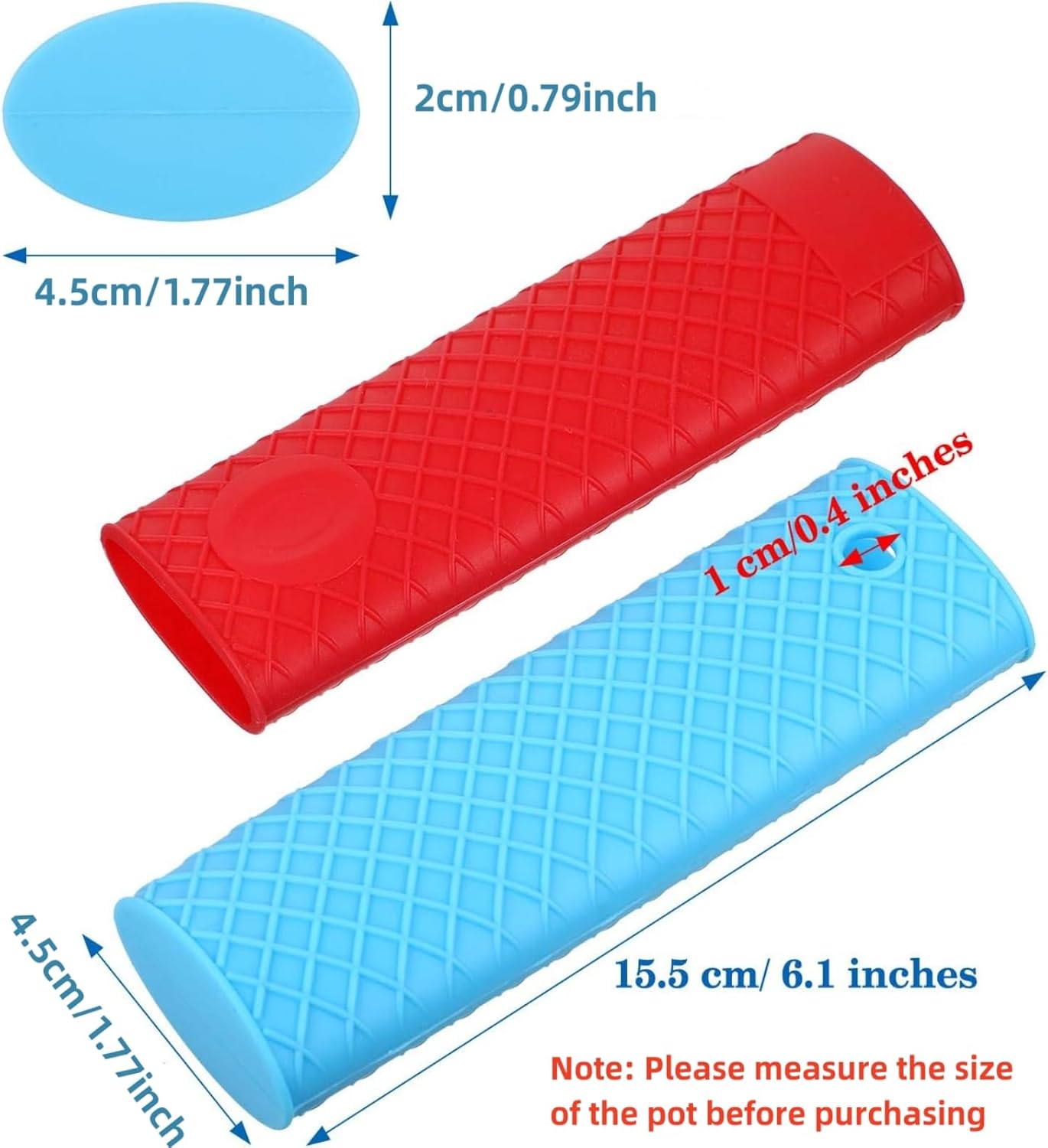 5 Pieces Silicone Hot Handle Holder Rubber Pot Sleeve Heat Resistant Kitchen Potholders for Cast Iron Pans, Metal Frying Pans, Skillets, Griddles, 5 Colors