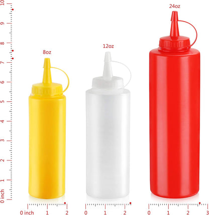 New Star Foodservice Squeeze Bottle, 12 oz, Red