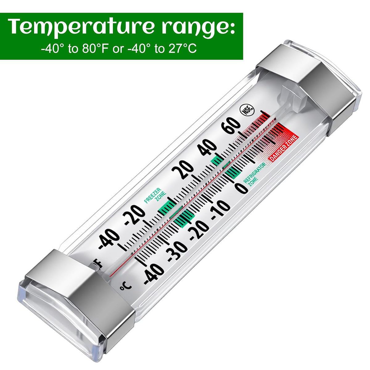 8Pack Refrigerator Freezer Thermometer, Waterproof Refrigerator Thermometer