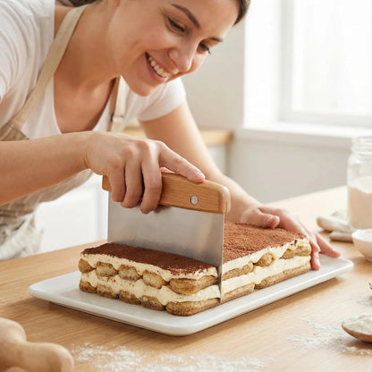 Dough Cutter, Kitchen Scraper, Food Scraper, Multipurpose Pastry Pizza Baking Cooking Cutting Board, Bench Scraper Kitchen Tool, Stainless Steel Metal Griddle Scraper Chopper Tool