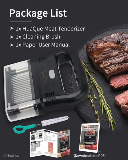 Meat Tenderizer, 48 Stainless Steel Needle Blade, Cleaning Brush and Safety Helmet, Used to Tenderize Steak, Chicken, Perfect for Family BBQs, Great Cooking Gift for Dad, Mom, Husband, Wife