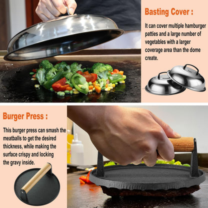 N NOBLE FAMILY 38PCS Griddle Accessories Kit, Professional Grill Tools Set