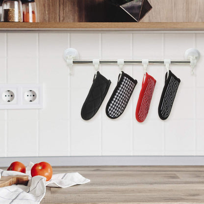 Patelai 4 Pcs Pot Handle Covers Heat Resistant Cast Iron,Black,Grey