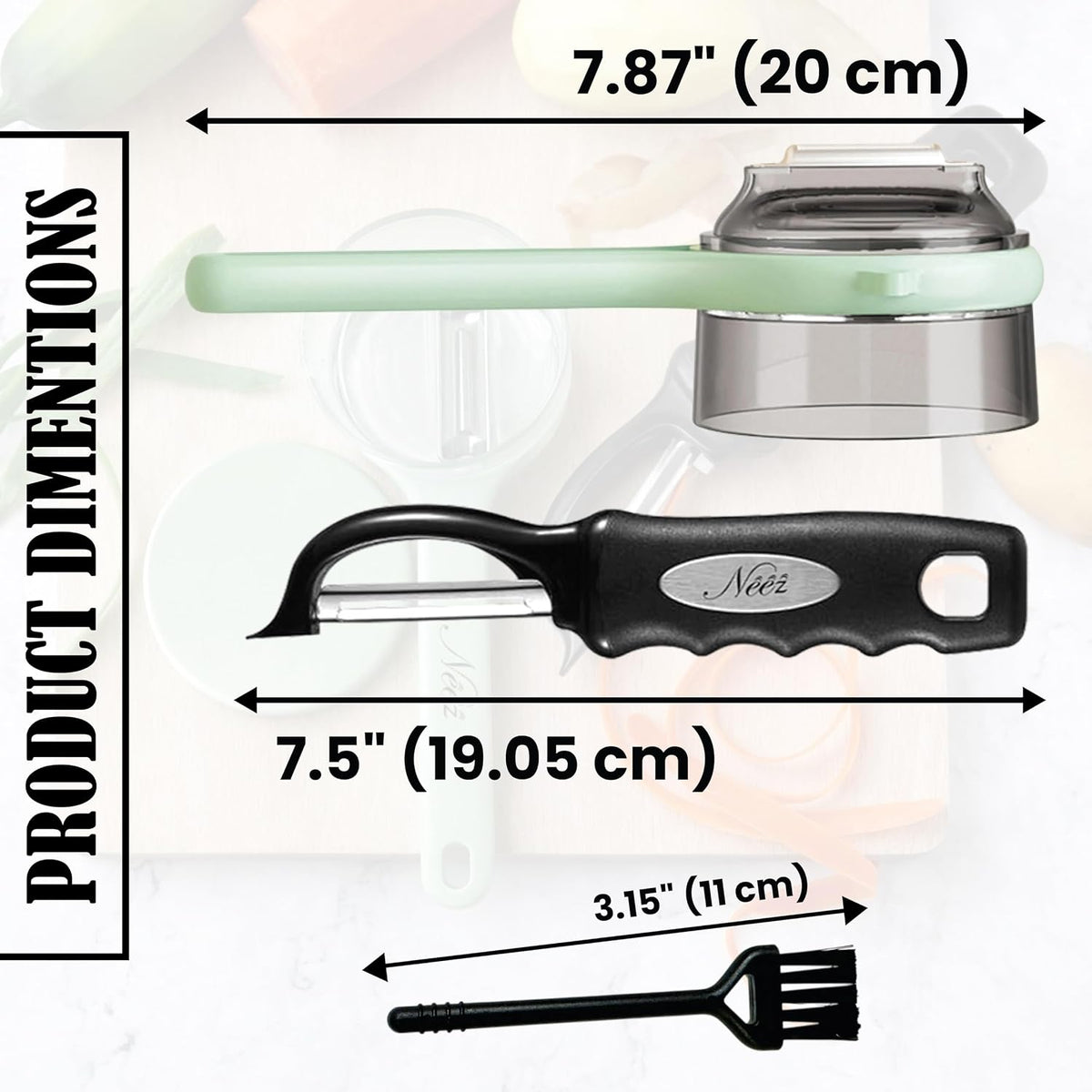 Julienne Peeler Vegetable Peeler - Potato Cabbage Fruit Cucumber Carrot Peeler and Julienne Shredder tool for Kitchen - Multi-Function Stainless Steel Peeler Slicer Knife Julienne Set 3 In 1