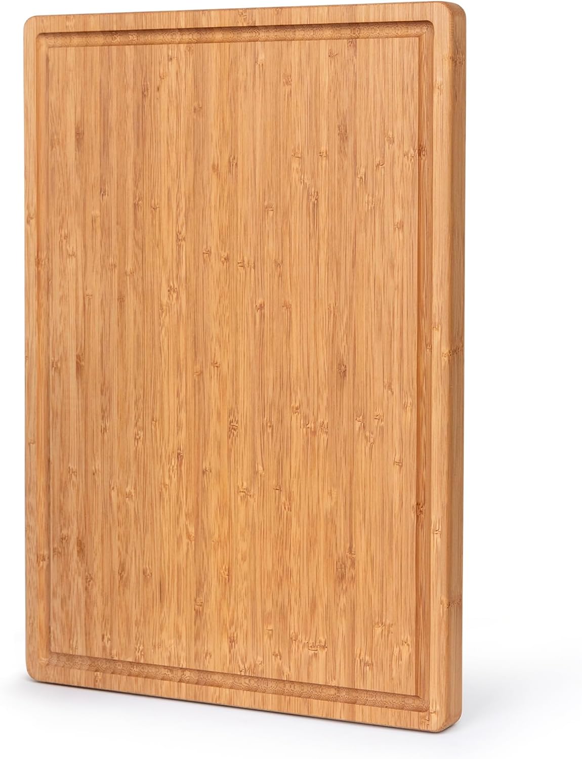 Bamboo Cutting Board Set for Kitchen - 3 Piece Reversible Wooden Cutting Boards, Wood Chopping Boards for Meat, Bread, Fruit, Cheese, Meal Prep, Wood Board and Charcuterie Serving Boards by Bambusi