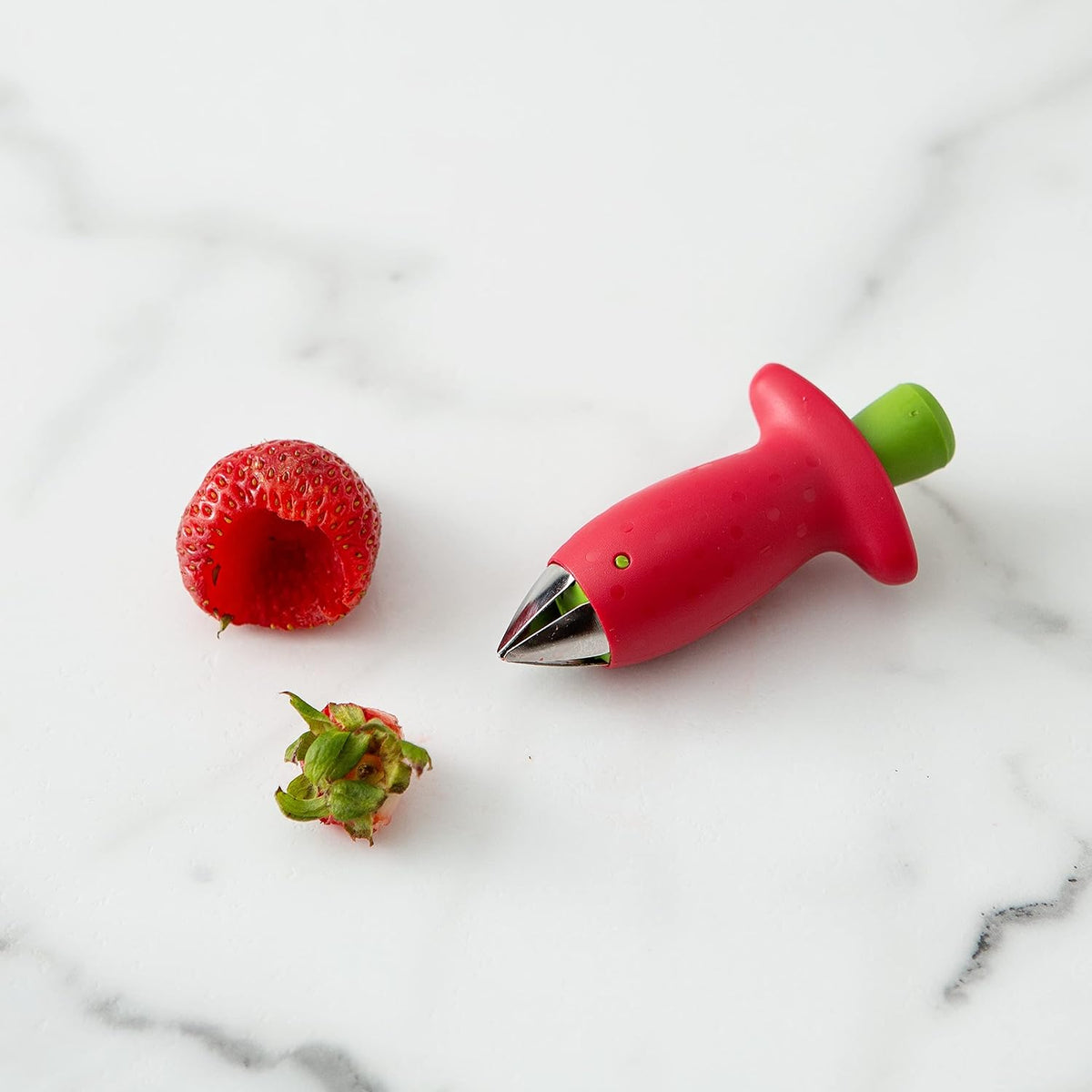 Chef'n Original Stem Gem Strawberry Huller, Red/Green - 102-138-005