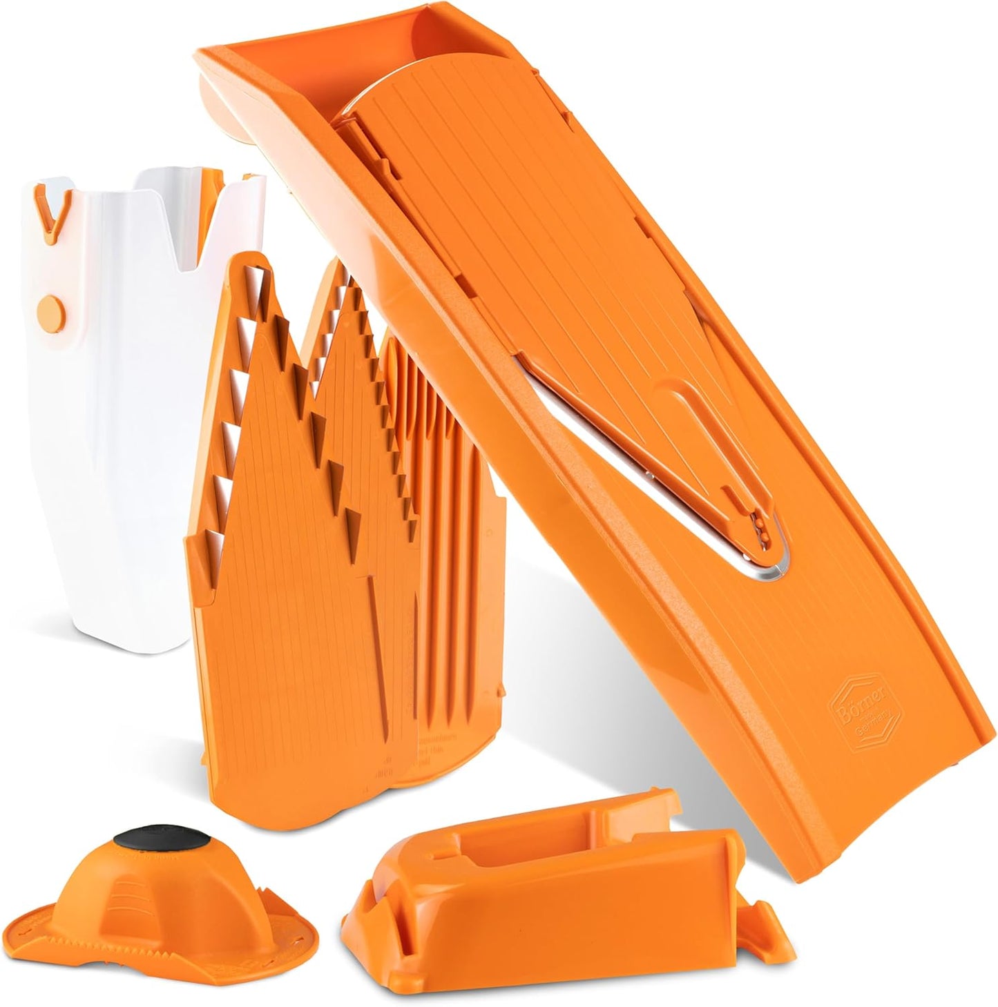 BORNER V Mandoline Slicer Kitchen V1 ClassicLine Starter Set | Vegetable Grater Börner - Quality Made in Germany, Color:White
