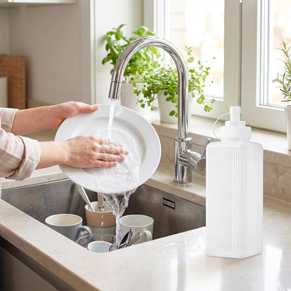 SHENLIU Wide Mouth Squeeze Bottle, 27oz Salad Dressing Dispenser Container