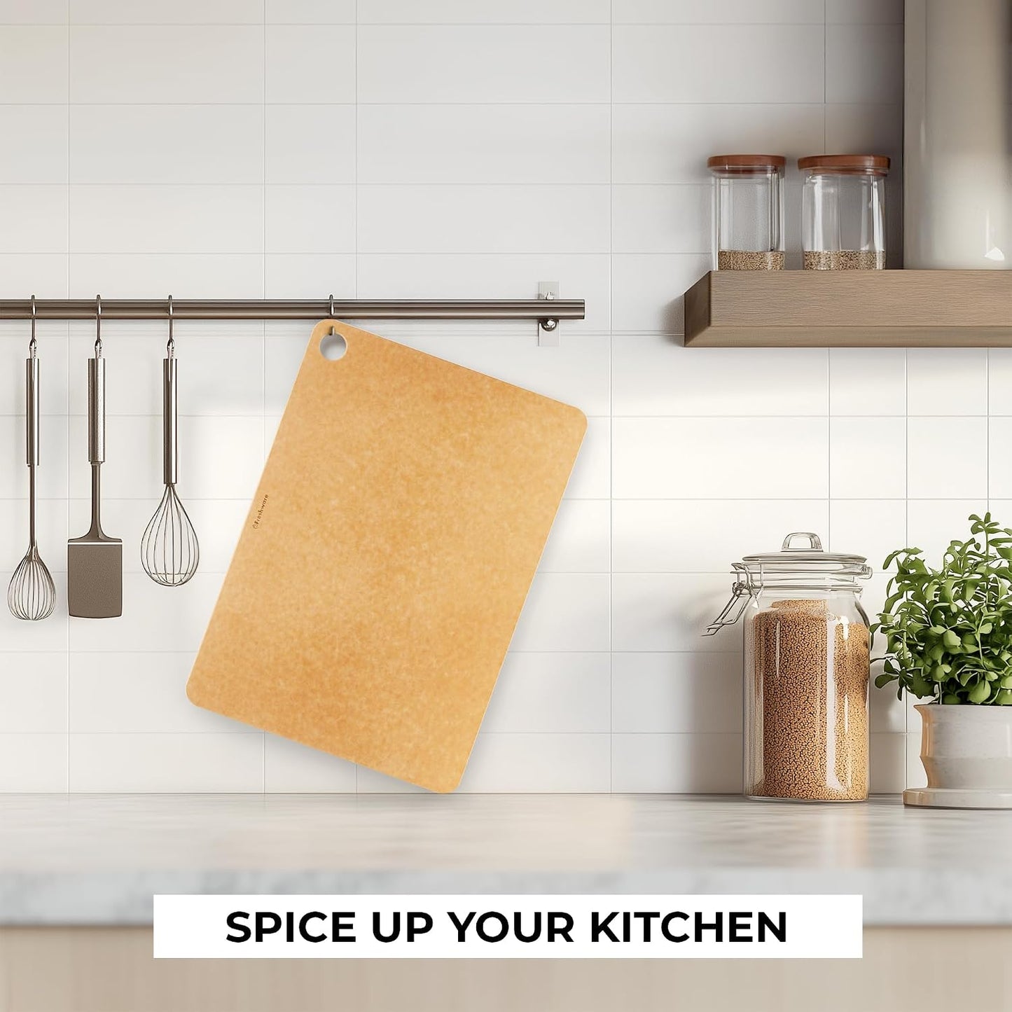 Freshware Wood Cutting Boards for Kitchen, Juice Groove, Non-Slip Silicone Feet, Dishwasher Safe, Medium 12" x 9" and Large, 15" x 11.25", Set of 2, Natural