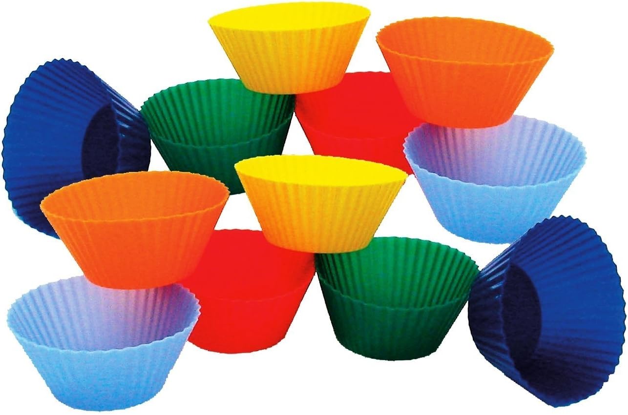 Kitchen Supply Mini Muffin Silicone Baking Cups, 1-7/8-Inch(measurement of bottom of cup), Set of 12