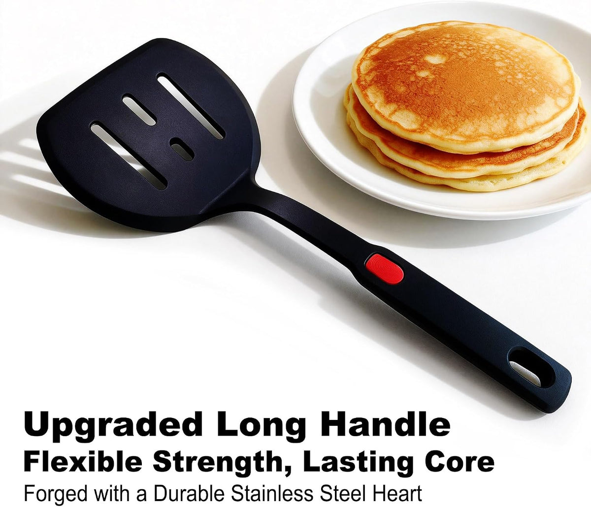 2 Piece Large Silicone Pancake Spatula Turner Set