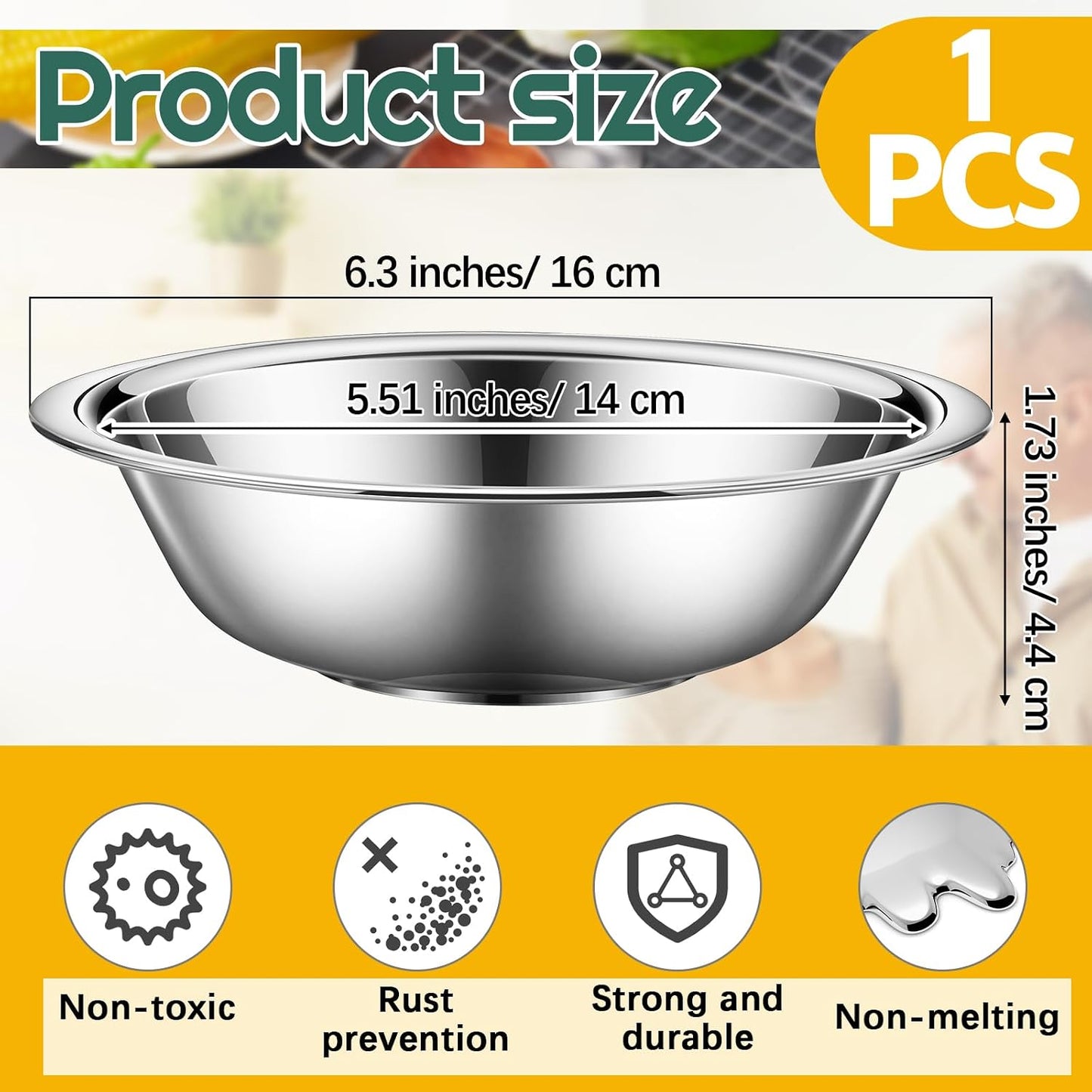 Tioncy 20 Pack Small Mixing Bowls, 3/4 Quart Stainless Steel Prep Bowl for Sauces, Snacks, Side Salads, 6.3 Inch Cooking Baking Bowls Set with Flat Base, Dishwasher Safe