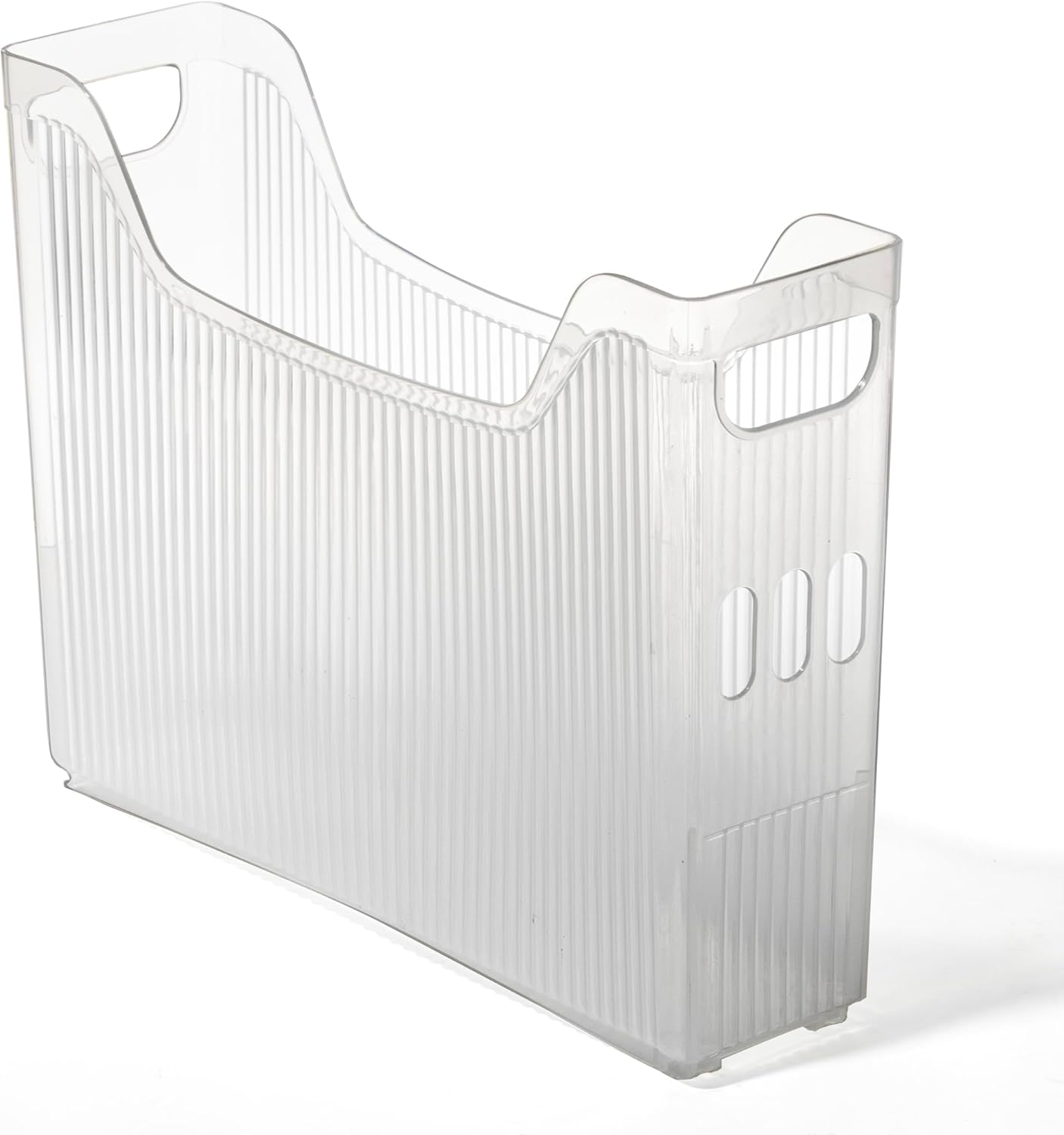 BINO | Plastic Storage Bins, Narrow - 2 Pack | THE CANYON COLLECTION | Clear Storage Bins for Organization | Clear Containers for Pantry | Fridge & Freezer Organizer Bin | Cabinet & Pantry Organizers