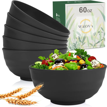 Wheat Straw Bowl Sets,8 PCS Unbreakable Cereal Bowl 26 OZ,Microwave and Dishwasher Safe Bowls,Bowl Sets for Camping and Picnic BPA Free Colorful Salad Bowls for Serving Soup,Oatmeal and Fruit Etc…
