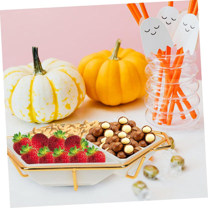Diamond Platter - Multi-Grids Snack Tray for Dried Fruits Cookies and Candies - Ideal for Kitchen Dining Picnics and Gatherings
