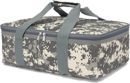 GYEUKHAM Insulated Casserole Carrier Bag - Large Portable Hot and Cold Food Storage Tote with Handles Thermal Bag for Parties, Picnics, Camping, Travel,Fits 9"x13" Baking Dish,Grey