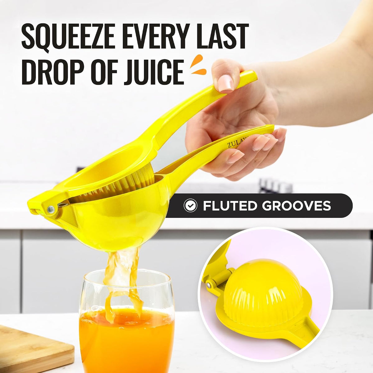 Zulay Kitchen Metal Orange Squeezer