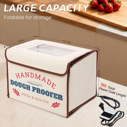 Extra Large Dough Proofing Box50-130°F, 3-Sided Heat 24HTimer