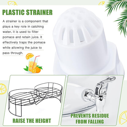 Honeydak 2 Pack 3 Gallon Glass Drink Dispenser for Parties Glass Beverage Dispenser with Stand and Spigot Leakproof Iced Water Storage Lemonade Juice Jar Mason with Lids for Wedding Parties Kitchen