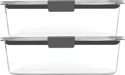 Rubbermaid Brilliance BPA Free Airtight Food Storage Containers with Lids, Set of 4 (4.7 Cup) Ideal for Lunch, Meal Prep, and Leftovers