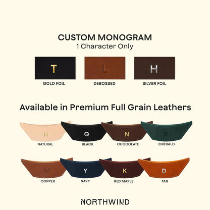 Personalized Cast Iron Handle Covers, Leather Set of 2, USA Made