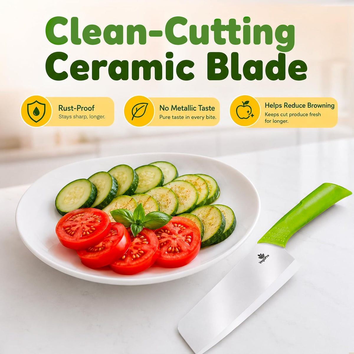 Ceramic Knife Set, 2 Piece, 6 and 4 Inch Sharp Kitchen Blades