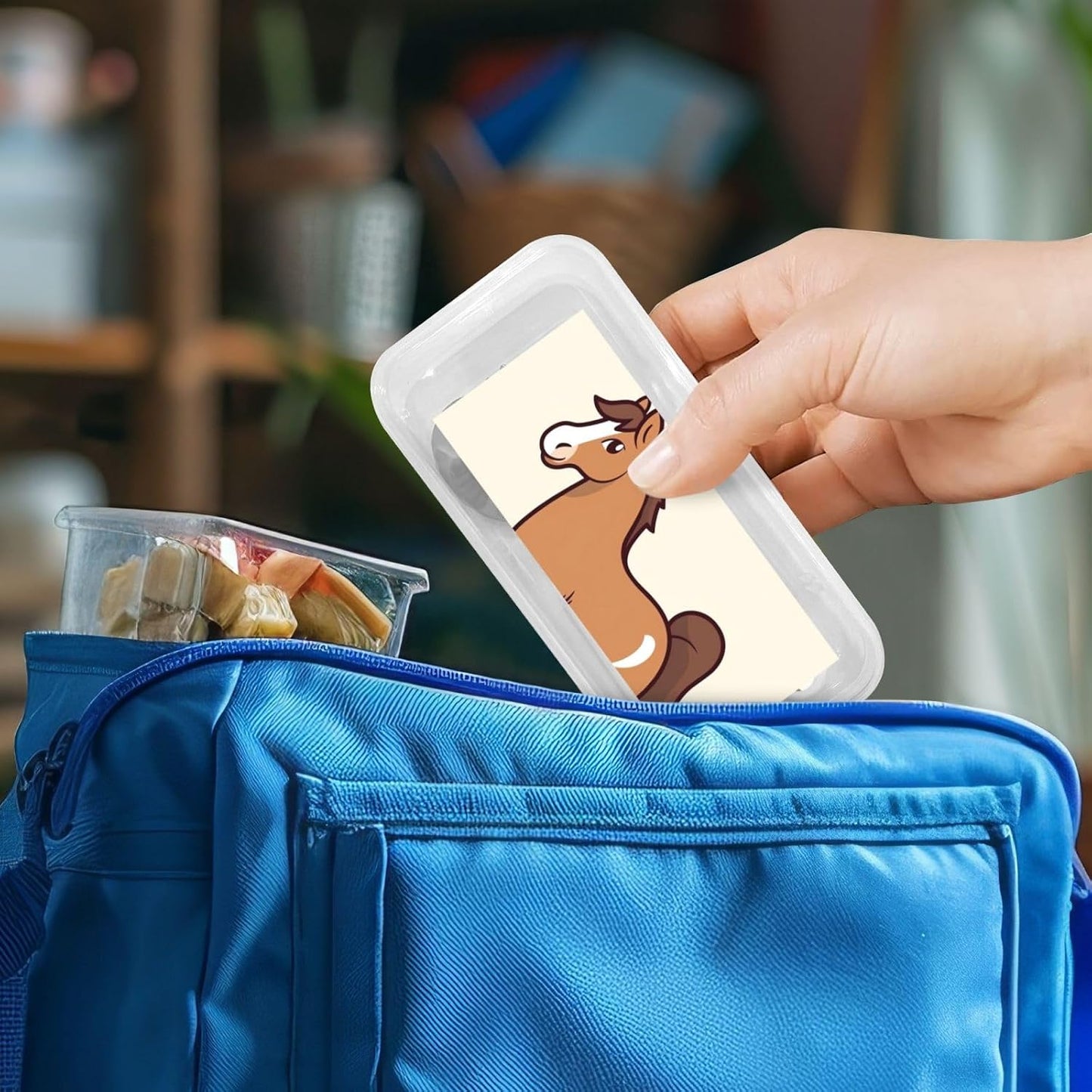 Stainless Steel Kids Silverware Set, Simple Horse Cartoon Utensil Set Reusable Children Safe Knife Spoon Fork Set With Storage Case Dishwasher Safe For Lunch, Travel Outdoors