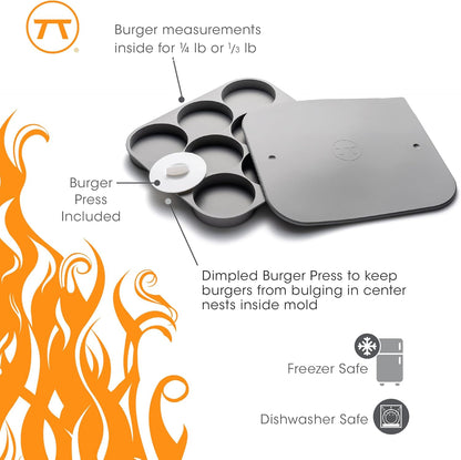 Outset Burger Patty Maker and Storage Tray, 8 Patty Capacity