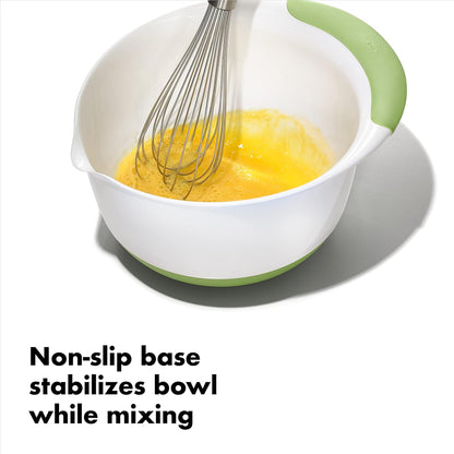 OXO Good Grips 3-Piece Plastic Mixing Bowl Set - Cadet Blue, Tower Gray, Jade, Small, Medium, Large