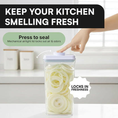 Bop Top Airtight Food Storage Containers with Lid 2 Cups / 16 oz | Kitchen Canister Sets | Air Tight Pantry Container | Pop Top Dry Food Storage Containers for Snacks, Sugar, Flour, Baking, Pasta