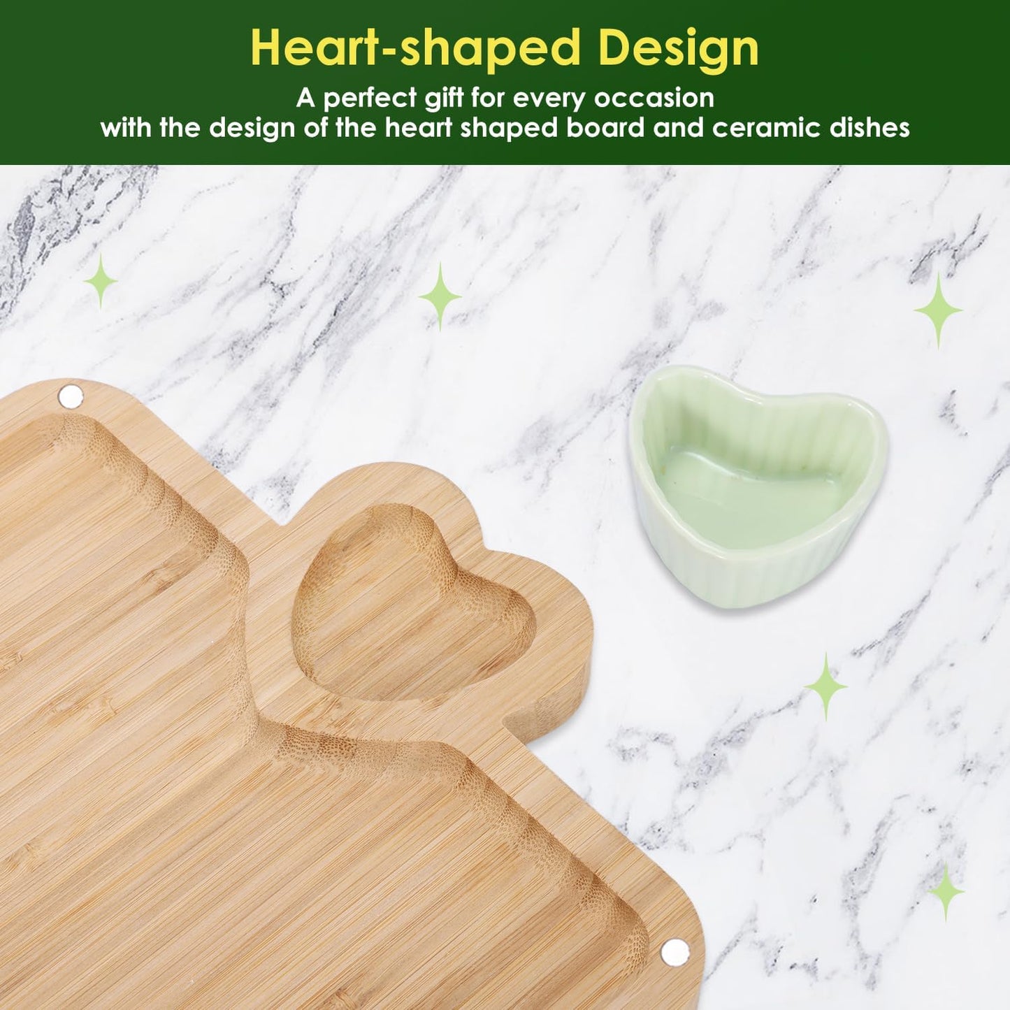 Charcuterie Boards Gift Set: Bamboo Charcuterie Cheese Board - Unique for Mom - House Warming Gifts New Home, Bridal Shower Wedding Gifts for Couple