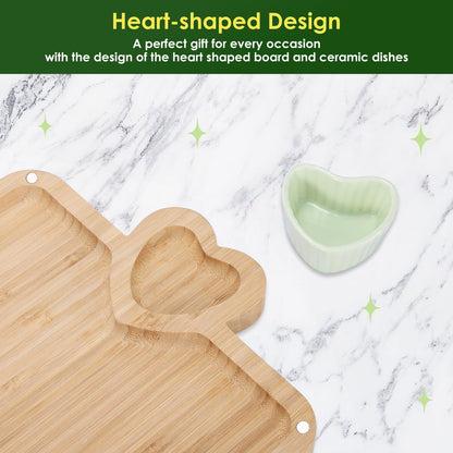 Charcuterie Boards Gift Set: Bamboo Charcuterie Cheese Board - Unique for Mom - House Warming Gifts New Home, Bridal Shower Wedding Gifts for Couple