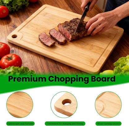 10PCS Grill Carry System Lanstics 15.7"x11.8" Grilling Prep Trays Stainless Steel Platter BBQ Serving Trays with Lid Chopping Board Skewers for Outdoor Barbecue Party