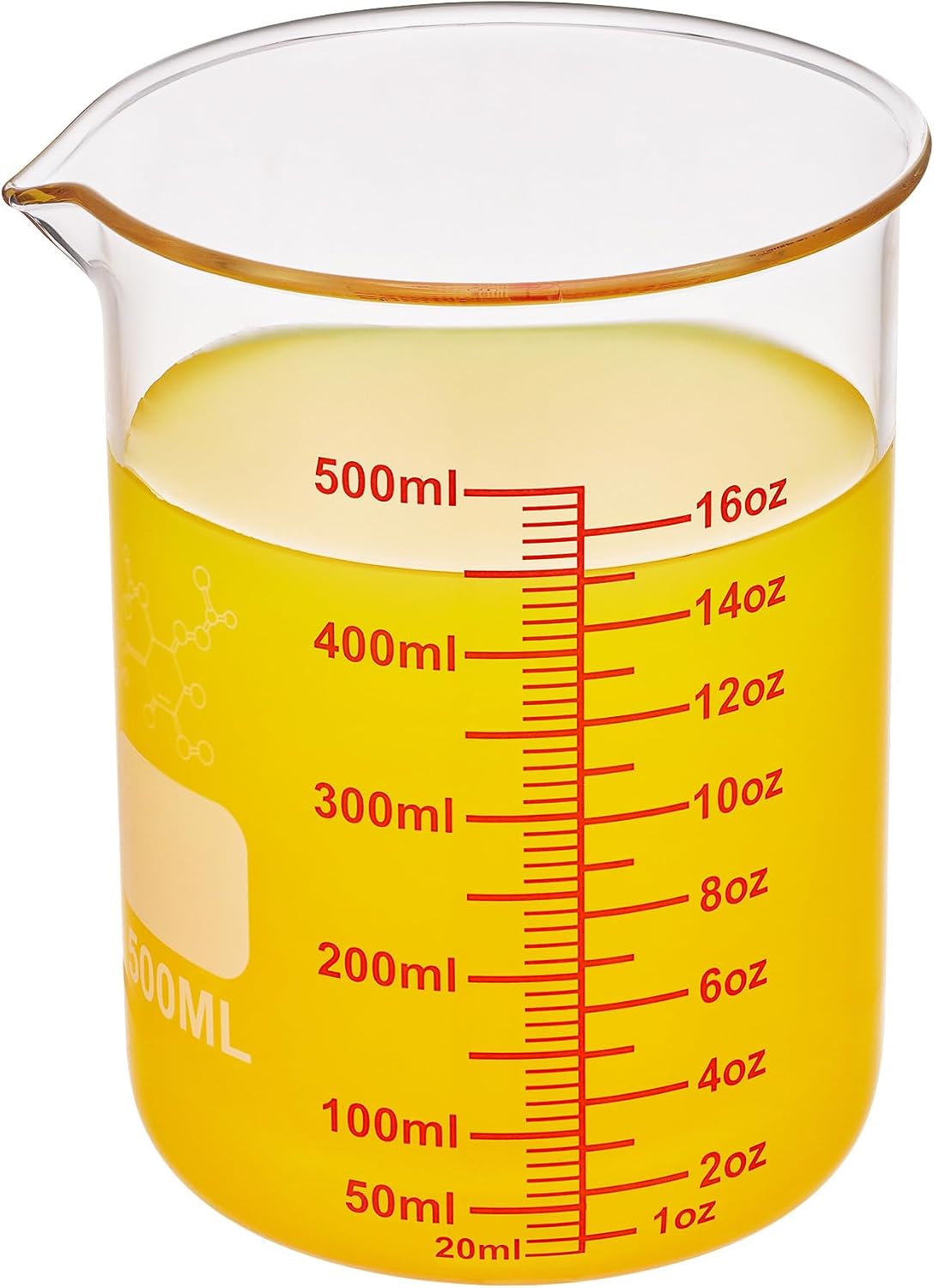 Ackers Mini Glass Measuring Beaker Set, Borosilicate, 2oz 4oz 8oz Measuring Cups