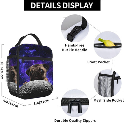 Purple Axolotl Lunch Box Lunch Box Reusable Insulated Totes Lunch Bag Thermal Cooler For Boy Girls School Men Women Beach Picnic Travel