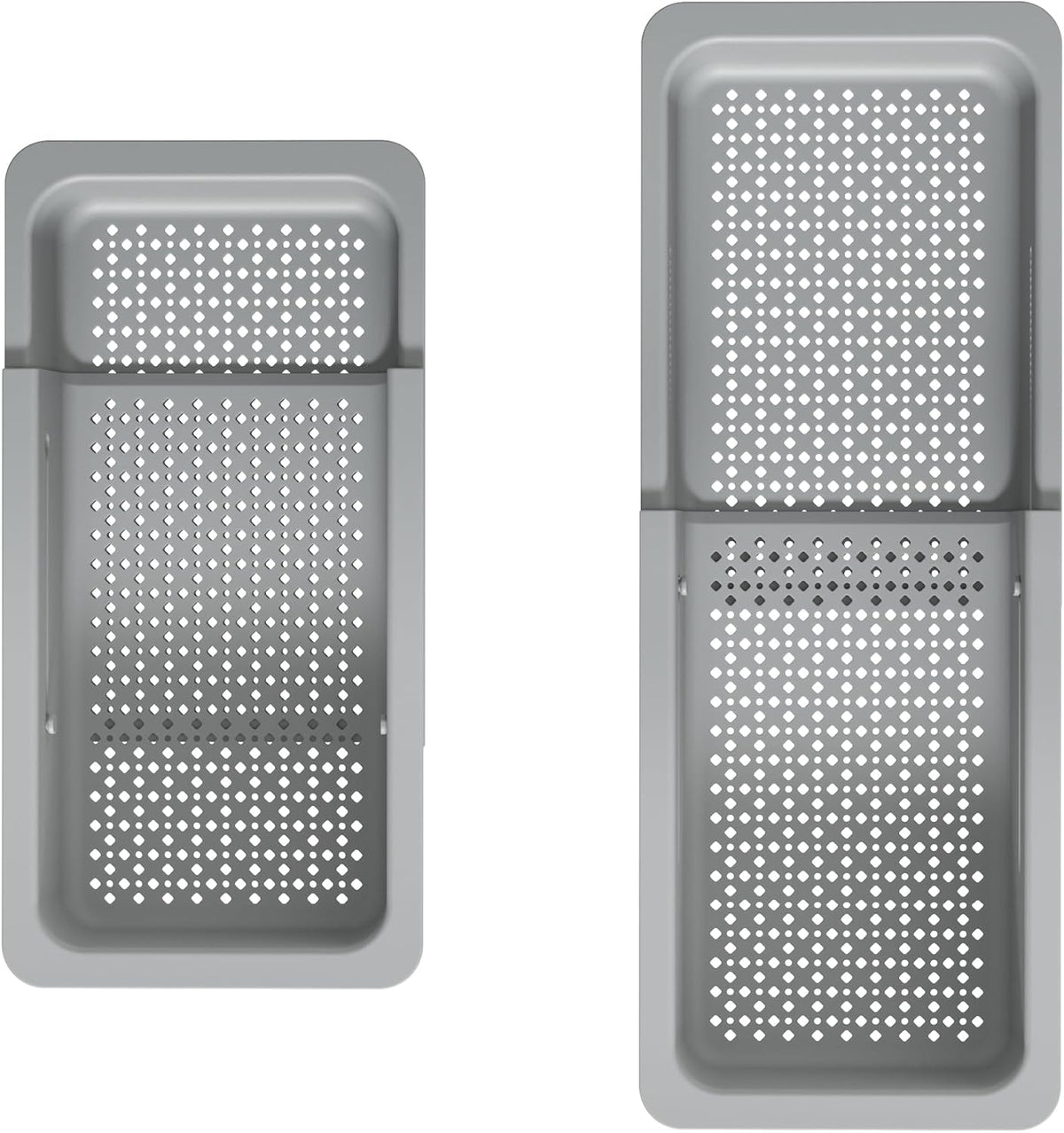 KRAUS Expandable Colander for Kitchen Sink/Over the Sink Colander, Lt Grey