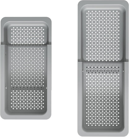 KRAUS Expandable Colander for Kitchen Sink/Over the Sink Colander, Lt Grey