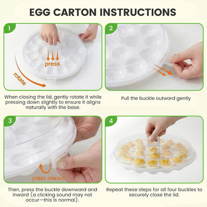 HANSGO Deviled Egg Containers with Lid, Deviled Egg Platter Carrier Holder Trays with 22 Slots for Holiday Party and Home Kitchen, Green