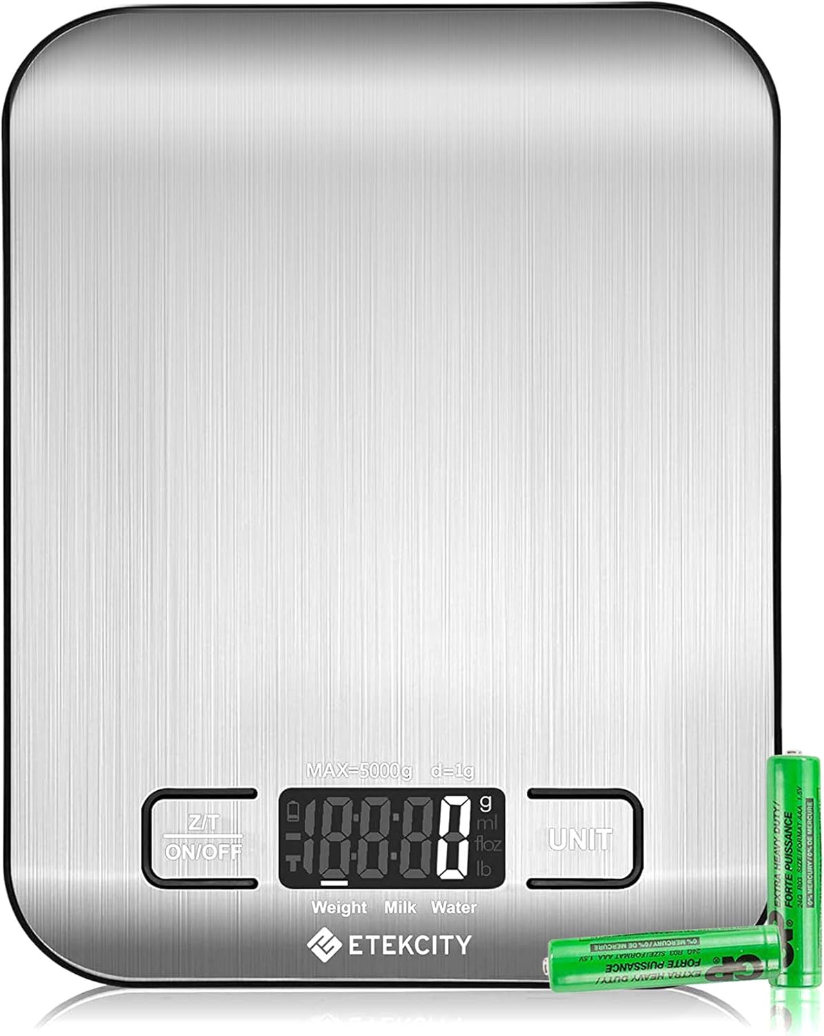 Pyrex 3 Piece Glass Measuring Cup Set & Etekcity Food Kitchen Scale, Digital Grams and Ounces for Weight Loss, Baking, Cooking, Keto and Meal Prep, Small, 304 Stainless Steel