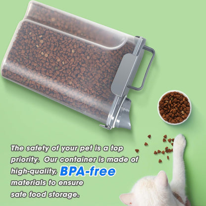 TBMax 10 Lbs Cat Dog Food Storage Container, 2026 Upgraded Large Pouring Container for Pet Food Storage, Bird Seed Dispenser, Portable Travel Kibble Holder -Dark Green