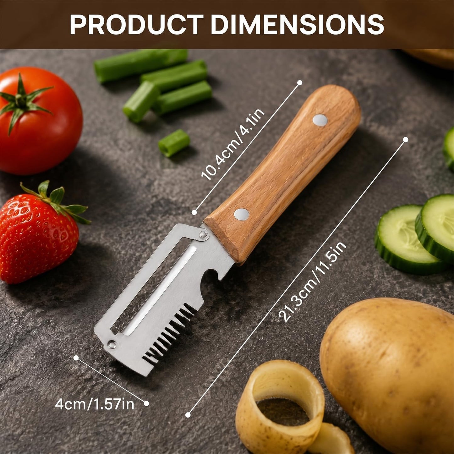Vegetable Peeler, 2026 Upgrade Multifunctional Stainless Steel Peeler, 3 in 1 Vegetable Peeler for Kitchen, Kitchen Gadgets Tool for Fruit Pumpkin Peeling Potato Carrot Veggie Peeler (1Pcs)