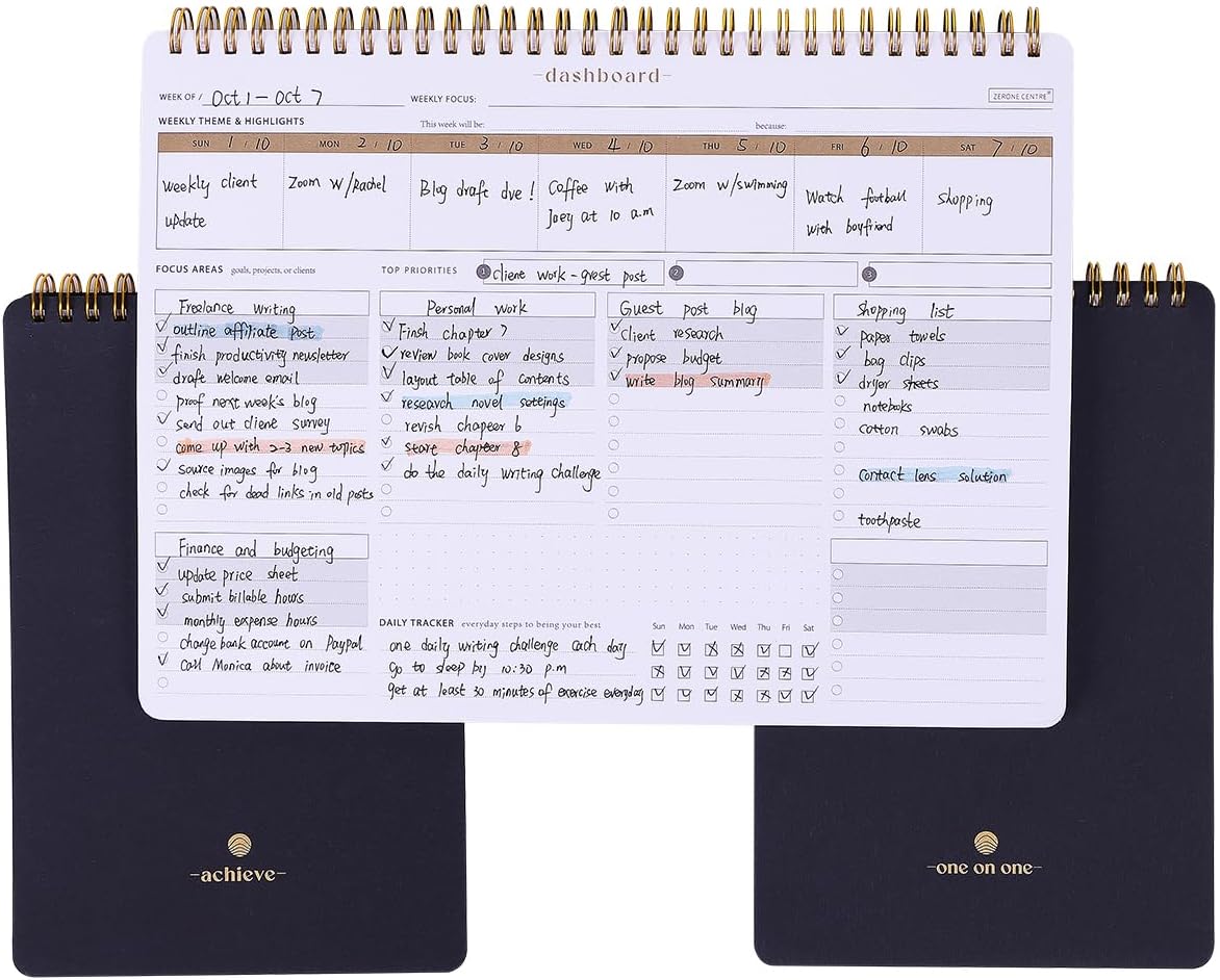 Weekly Meal Planner with Recipes and Grocery List Magnetic Notepad For Fridge - 8.5x11'' Menu Planning Pad With 54 Sheets Tear Off Shopping List For Family Dinner Menu and Meal Prep Planning