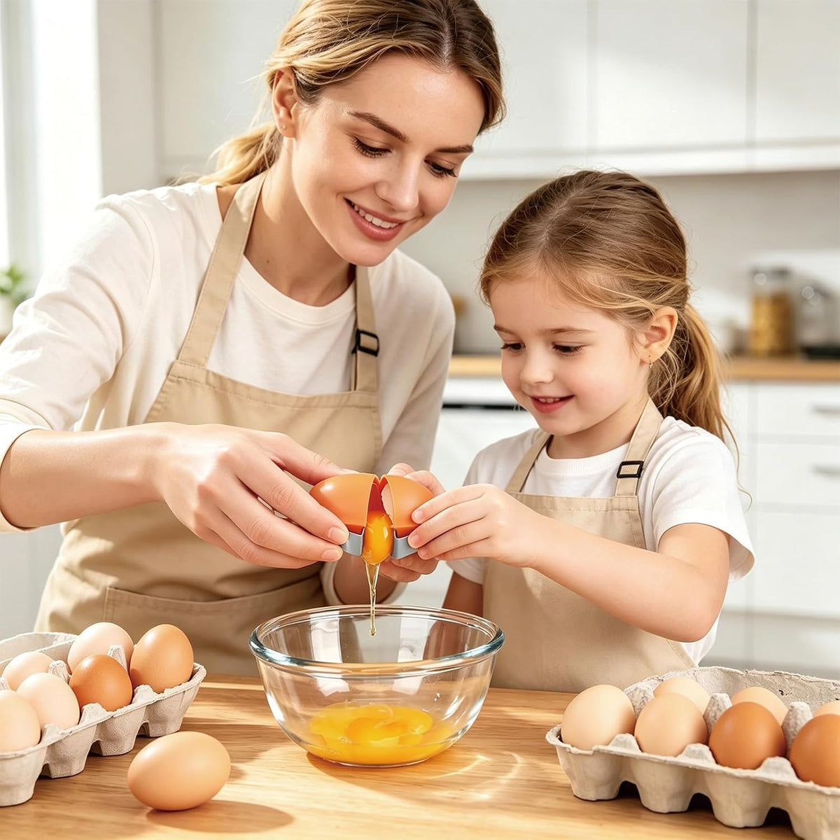 3PCS Egg Shell Opener, Stainless Steel Egg Cracker Tools for Raw Eggs, Egg Peeler Quickly Cutting Off Eggs for Home Kitchen Use