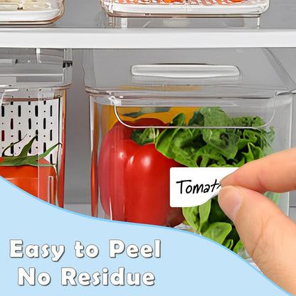 Homrelaxy 1400Pcs 1"x2" Blank Removable Freezer Labels, No Residue Food Labels, Waterproof & Oil-Resistant & Tear-Resistant Stickers for Food Containers, Jars, Pantry Organization