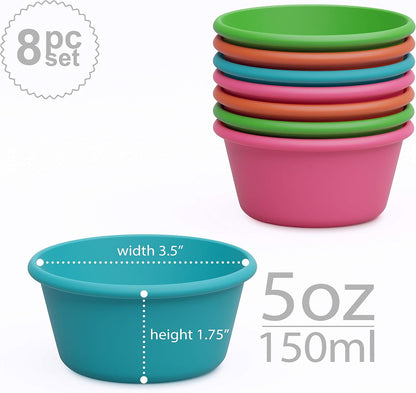 Bakerpan Silicone Jumbo Muffin Liners for Baking - Set of 8 Large 3.5 Inch Air Fryer Muffin Cups & Jumbo Cupcake Liners for Egg Bites, Quiche, Cheesecake & Muffins - Non-Stick, BPA-Free