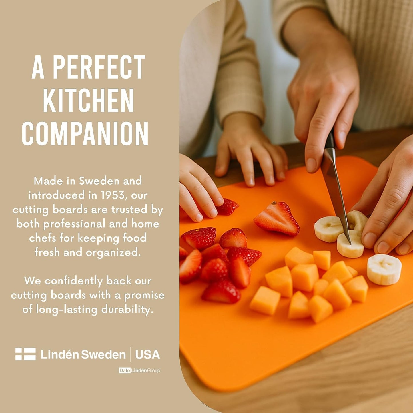 Linden Sweden Flexible Cutting Board 2-Pack - Lays Flat for Secure Work Surface - Extra-Thick for Durability - BPA-Free and Food-Safe (Red)