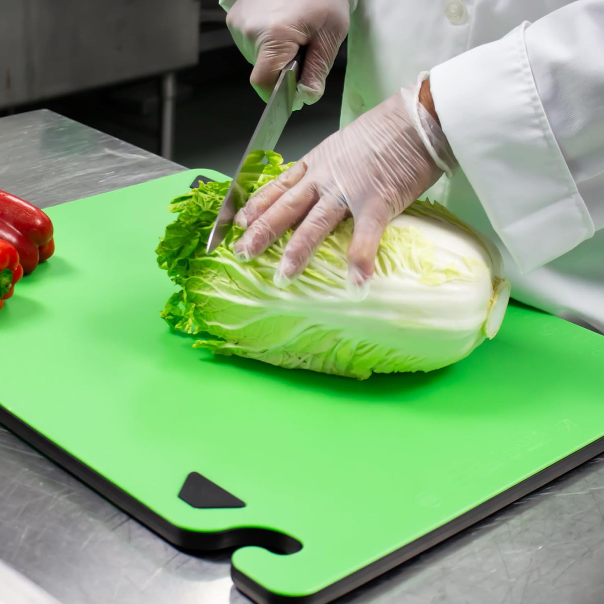 San Jamar Lettuce Knife,Green,12" L,Plastic,4" W LK200W - 1 Each