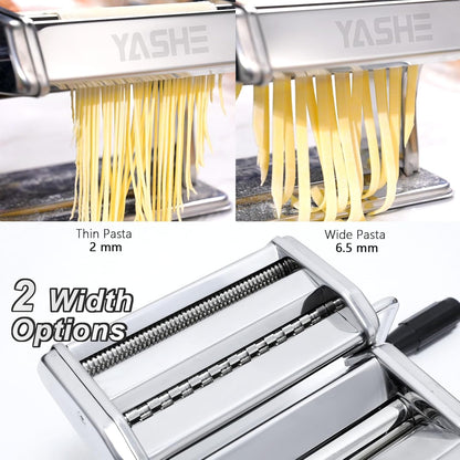 YASHE 3-in-1 Pasta Maker Machine with Adjustable Thickness